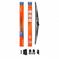 Щетка стеклоочистителя 600 мм (24") каркасная грузовая 3 адаптера в комплекте