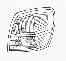 Фонарь задний для автомобилей Nissan Qashqai J10 (06-) внешний, правый