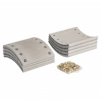 Накладка тормозной колодки для прицепов BPW/SAF (WVA 19094) ремкомплект 8 шт. R0 с заклёпками