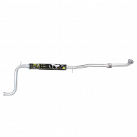 Глушитель для автомобилей Лада 1118 Kalina дополнительный (резонатор) с гофрой и стронгером (алюминизированная сталь) T-Sport