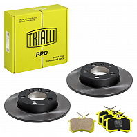 Комплект тормозных дисков и колодок для автомобилей VW Polo Sedan (10-) задняя ось (диск тормозной перфорированный/слотированный/окрашенный 2 шт. + колодки тормозные керамический 1 комплект)