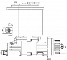 Насос ГУР для автомобилей КАМАЗ 43118 (в сборе с бачком)