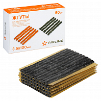 Жгуты для ремонта б/к шин, 3.5*100мм, 50 шт, черные, бумажн. подложка, в коробке