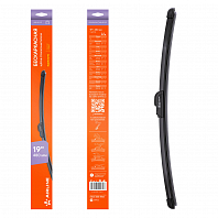 Щетка стеклоочистителя 480мм (19") бескаркасная, 1 адаптер (Hook 9x3, 9x4 mm - Крючок 9x3, 9x4 мм)