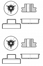 Комплект опор амортизаторов для автомобилей BMW 1 E81 (04-)/X1 (09-)/3 E90 (05-) (задних) (комплекты с крышками) (2 шт.)