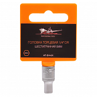 Головка торцевая 1/4"DR шестигранная 5мм, L=25мм пласт. подвес