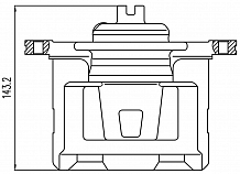 Суппорт тормозной для автомобилей Nissan Almera Classic B10 (06-) передний левый d=54мм