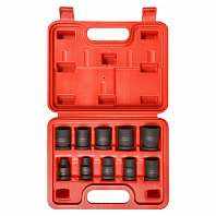 Набор головок ударных 1/2"DR L=38мм, 10пр. (10-24мм) пласт.кейс