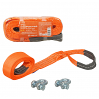 Трос буксировочный (лента) 5 т, 4 м, 2 металл. шакла