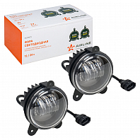 Фары противотуманные светодиодные для ГАЗ Бизнес, Соболь, 32Вт (16Вт x 2), H11, Белый, D-90мм, 3 крепления, комплект 2 шт.