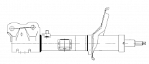 Амортизатор для автомобилей Mitsubishi Outlander XL (05-) (стойка) передний левый (ход штока 181)