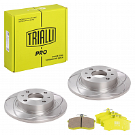 Комплект тормозных дисков и колодок для автомобилей Лада 2108 передняя ось (слот + керам) (диск тормозной слотированный 2 шт. + колодки тормозные керамические 1 комплект)