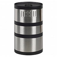 Глушитель универсальный (овальный) D=150x210, L=380, d=52 (1 вход 1 выход с камерой) (нержавеющая сталь)