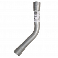 Труба с гибом развальцованная ступенчатая d=40, угол 45 (алюминизированная сталь)