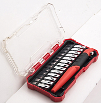 Инструмент для точных работ, набор ножей 14пр., пласт. кейс