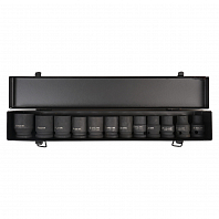 Набор головок ударных 1/2"DR L=38мм, 12пр. (10-24мм) металл.кейс