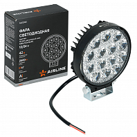 Фара светодиодная круглая, 14LED, ближний свет, 42Вт, 112x112x47мм, 12/24В, PRO