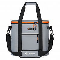 Сумка-холодильник (термосумка)"Пикник", 32л, 37,5*34*26см, водонепр.,серая