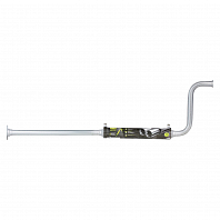 Глушитель для автомобилей Лада 2108 дополнительный (резонатор) без катализатора длинный со стронгером (алюминизированная сталь) T-Sport