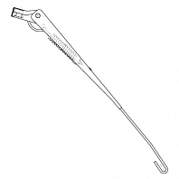 Рычаг стеклоочистителя для автомобилей УАЗ 452 "Буханка" (лев., 356 мм, крюк)