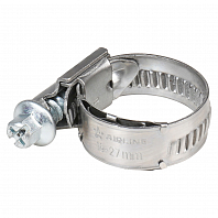 Хомут червячный 16-27/12мм с пружинной вставкой, W2 (нерж.)