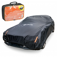 Чехол-тент на автомобиль защитный XL (510*195*150 см) молния для двери, универсал., черный