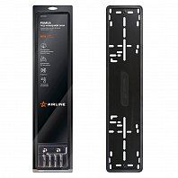 Рамка под номерной знак PRO, силиконовая с металл.основой, 1 шт., крепл., черная