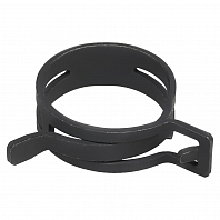 Хомут пружинный 35 (31,5-38/12мм), мин.34мм, самозажимной, хром-цинк(dacromet),черный