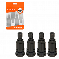 Вентиль для б/к шин MS525B, черный, латунь, 4 шт.