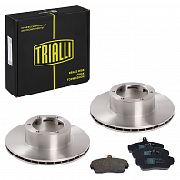 Комплект тормозных дисков и колодок для автомобилей ГАЗ 3302 передняя ось (диск тормозной 2 шт. + колодки тормозные 1 комплект)