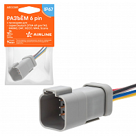 Разъем 6 pin с проводами серии Deutsch DT04-6P для ГАЗ, КАМАЗ, DAF, IVECO, MAN, Scania