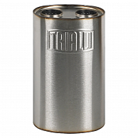 Глушитель универсальный (овальный) D=125x175, L=300, d=76-52 (1 вход 2 выхода) (нержавеющая сталь)