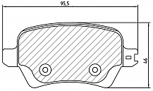 Колодки тормозные дисковые задние для автомобилей Jetta VS5 (19-) (для автомобилей без электронного стояночного тормоза)