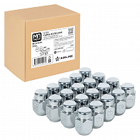 Гайка колесная M12x1,5x32, конус, ключ 21, закрытая, хром, 20 шт для а/м Hyundai/KIA/Toyota