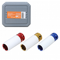 Набор головок ударных для колёсных дисков 1/2"DR L=78мм шестигранных удлинённых 3пр. (17,19,21мм) МП-серия