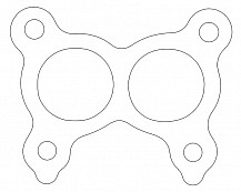 Прокладка коллектора для а/м Nissan Almera Classic (06-) 1.6i (2 шт.) (выпуск.)