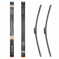 Щетки стеклоочистителя комплект 650/350мм (26"/14") бескаркасные PREMIUM с креплением "Push Button 19 мм", 2 штуки