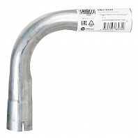 Труба с гибом развальцованная d=43, угол 90 (алюминизированная сталь)