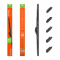 Щетка стеклоочистителя 530 мм (21") гибридная 5 адаптеров