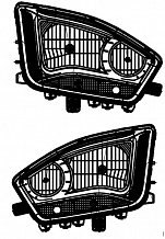 Фары для автомобилей Foton Auman тягач (головного света) галоген, с ДХО, электрический корректор, комплект: левая и правая (2 штуки)