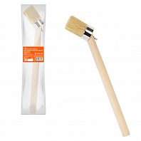 Кисть для пасты шиномонтажной 350мм, изогнутая, дерево, натуральный ворс 50мм, d40мм