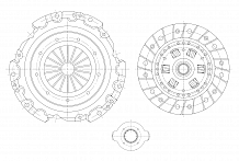 Комплект сцепления для автомобилей Лада 2110 в сборе с муфтой
