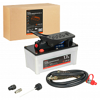 Насос пневмогидравлический 1.7л, ножной привод, шланг 1.5м