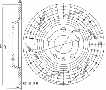 Диски тормозные для автомобилей Audi Q5 (08-) задний d=300 PRO (перфорированный / слотированный / окрашенный)