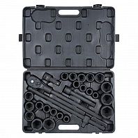 Набор головок ударных 3/4"DR L=56мм, 26пр. (22-50мм, дюйм. размеры 7/8"-2") пласт.кейс