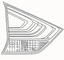 Фонарь задний для автомобилей Nissan X-Trail T32 (13-) внутренний, левый