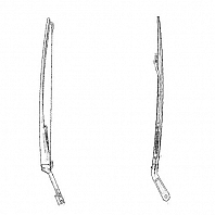 Рычаги стеклоочистителя для автомобилей Лада Приора (к-т 2 шт., 480 мм, крюк, со спойлером)