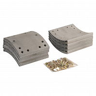 Накладка тормозной колодки для прицепов BPW/SAF (WVA 19036/19037) ремкомплект 4+4 шт. R1 с заклёпками