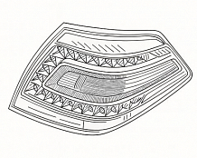 Фонарь задний для автомобилей Nissan Teana J32 (08-) рестайл, правый