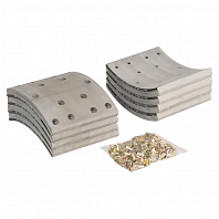 Накладка тормозной колодки для автомобилей IVECO, Tatra (WVA 19262) ремкомплект 8 шт. с заклёпками